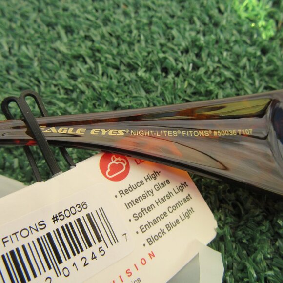 Brand New Eagle Eyes Night Lite Fiton Tortoise Shell Yellow Sunglasses #50036 - Picture 6 of 10